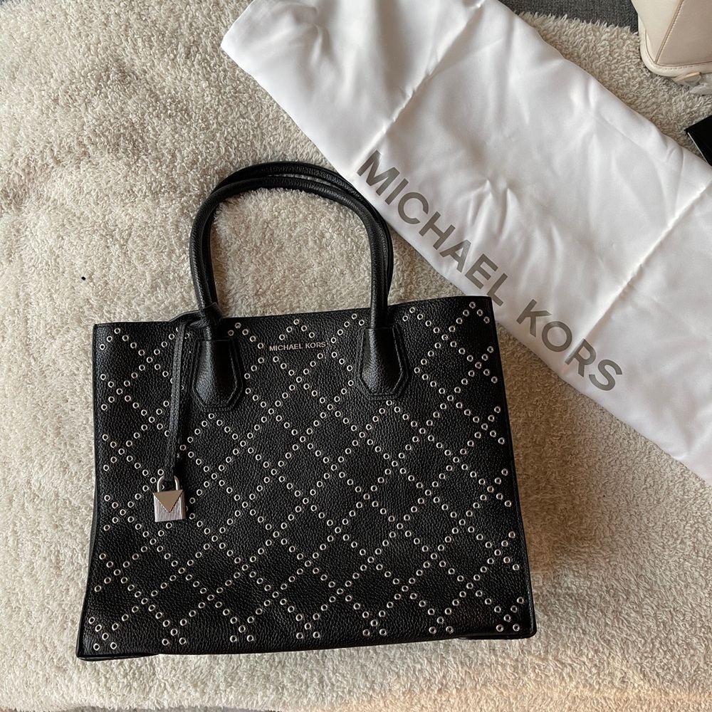 Michael Kors Black Purse with Cutouts